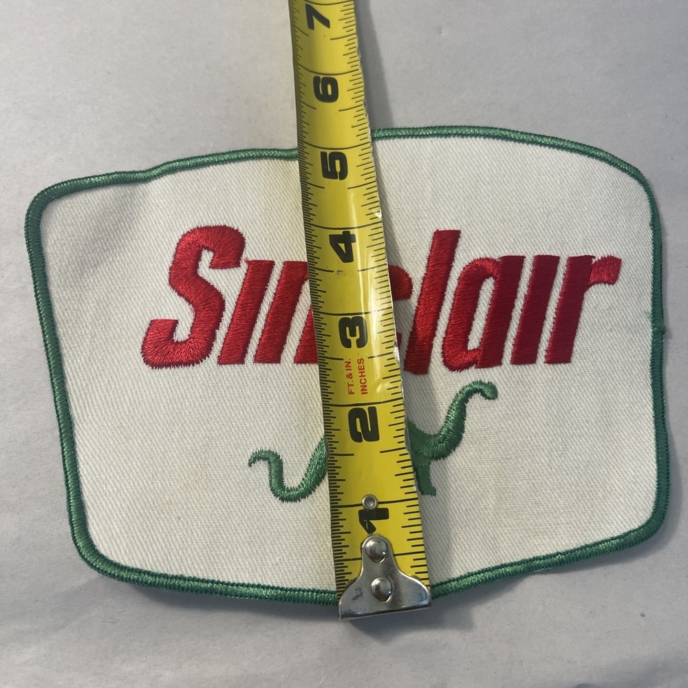 Vintage Large Sinclair Oil Gas Dinosaur Embroidered Patch 7" W x 5" T - Picture 7 of 7